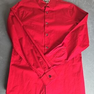 Express Red Dress Shirt for Men